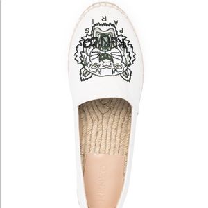 tiger embroidered espadrilles color off white